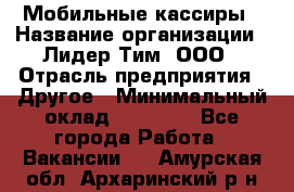 Мобильные кассиры › Название организации ­ Лидер Тим, ООО › Отрасль предприятия ­ Другое › Минимальный оклад ­ 50 000 - Все города Работа » Вакансии   . Амурская обл.,Архаринский р-н